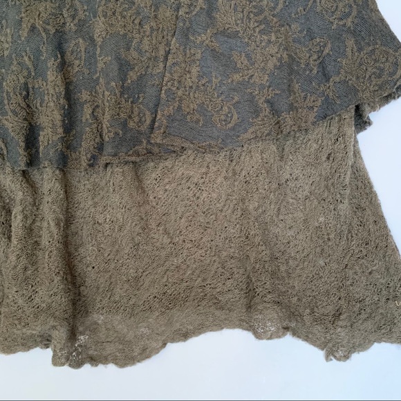 ✖️SOLD✖️Robin Kaplan 100% Silk Boho Tiered Skirt - Picture 7 of 9